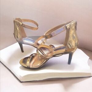 INC International Concepts Shiny Gold Heels